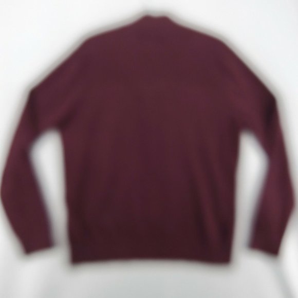 Banana Republic Sweater Men's Long Sleeve 1/4 Zip Pullover High Neck Purple Med - Picture 8 of 12